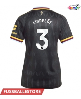 Günstige Aston Villa Victor Lindelof #3 Auswärtstrikot Damen 2026-27 Kurzarm